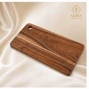 Tabla ovalada de madera para servir, tabla de cortar de grano oscuro con asa para pan, queso y charcutería - Product Image 5