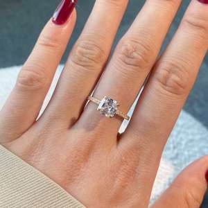 Anillos de Joyería Fina al por Mayor, con Corte Princesa Cuadrado en Plata - Product Image 2