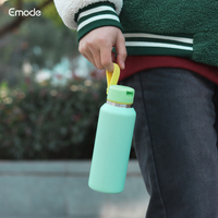 Bouteille d'eau portable personnalisable avec logo, en acier inoxydable 304 à double paroi, 180, 270, 360, 480 ml, avec couvercle à paille, pour l'extérieur