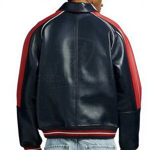 Blouson universitaire en cuir sur mesure 2026, couleur personnalisée, prix de gros, pour homme, hiver - Product Image 5
