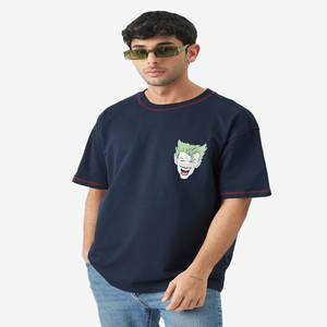 Camiseta de calle de poliéster 100% de peso pesado personalizada de gran tamaño suelta de manga corta cuello redondo sólido Hip Hop estampado 3D de secado rápido - Product Image 4