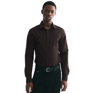 Chemise Homme Slim Fit Infroissable Facile à Repasser Boutonnée Manches Longues Formelle Décontractée pour le Bureau Sur Mesure OEM ODM - Product Image 2