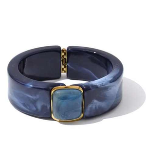 Bracelet artisanal en résine acétate de cellulose de haute qualité, personnalisé en gros, pour usage quotidien, bijoux et artisanat en résine - Product Image 4