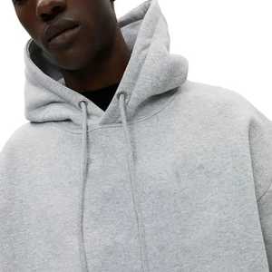Custom Logo Eco-Friendly 100% Cotton 350g Puff Printed Hoodie <b>Men</b> Oversized <b>Fleece</b> Pullover Sweatshirt Kangaroo Pocket - Product Image 4
