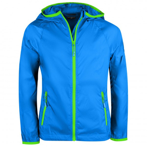Men's Hooded Windproof Sport <b>Racer</b> <b>Jacket</b> Quick Dry Blue Green Trim Zipper Closure Regular Fit Winter Wear Canvas Polyester - Product Image 1