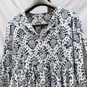 Beautiful floral Cotton Block Printed dress Dress For Casual wear Hand Block Printed Dress - Product Image 4
