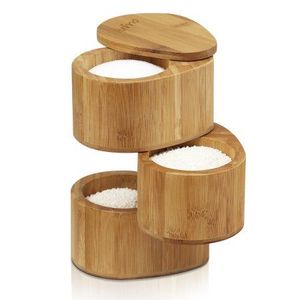 Organizador de Especias Mango para Cocina - 3 Niveles, Capacidad para Sal, Pimienta y Condimentos, Tapas Magnéticas Giratorias, Diseño Compacto en Forma de Torre - Product Image 1