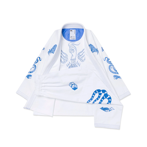 ชุดกิโมโนออกแบบได้ตามต้องการเครื่องแบบ Jitsu GI ชุดยูนิฟอร์ม JJ GI สีฟ้าปักลายตัวหนา - Product Image 1