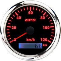Speedometer GPS Universal 85mm Kustom Dapat Disesuaikan dengan Layar Digital, Kecepatan 120Km/jam