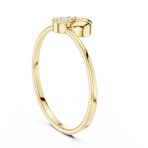 Anillos de oro macizo de 14k para mujer con diamantes de corte redondo minimalistas de Aries Jewel Designer, ideales para regalo, compromiso, aniversario, boda. - Product Image 4