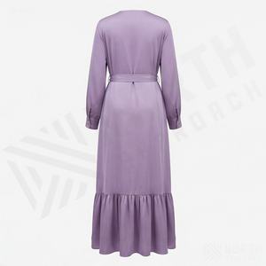 Nuevo Diseño de Jilbab Abaya para Mujer, Vestido Musulmán con Tela Personalizada, Cinturón Moderno, Ropa Islámica Elegante, Venta al Por Mayor - Product Image 2