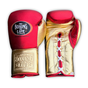 Guantes de Boxeo GYMSTERO Personalizados de Cuero Vacuno Genuino, de Alta Calidad, con Correa de Muñeca Ajustable con Gancho y Bucle, Diseño con Cordones - Product Image 1