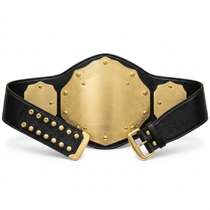 Championship Belt Custom Award Belt Premium <b>Metal</b> <b>Plates</b> Decorative Design Adjustable Strap Sports Competition Trophy OEM - Product Image 2