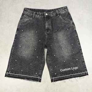 Urban Casual <b>Mens</b> Denim Jorts Comfortable Breathable Cotton Summer <b>Shorts</b> with Acid Washed Streetwear Style - Product Image 3