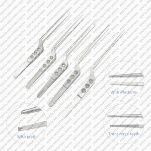Pinzas Microquirúrgicas con Dientes para Neurocirugía, Pinzas para Tejidos Microquirúrgicos de Acero Inoxidable, Instrumento Neuroquirúrgico OEM - Product Image 2