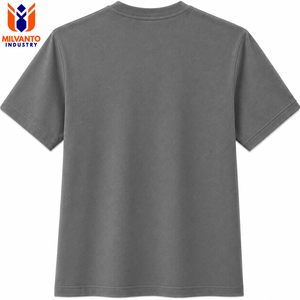 เสื้อยืดผู้ชายสีเทาชาร์โคล OEM ปี 2026 |   ผ้าฝ้ายหวี 100% 240 GSM |   เสื้อยืดแฟชั่นสตรีทแวร์แขนสั้นระบายอากาศได้ดีพร้อมโลโก้แบบกำหนดเอง - Product Image 2