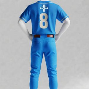Uniforme de Béisbol con Estampado Sublimado de Alta Calidad y Logotipo Blanco, 100% Poliéster, Corte Regular, Cierre de Botones para Hombre - Product Image 3