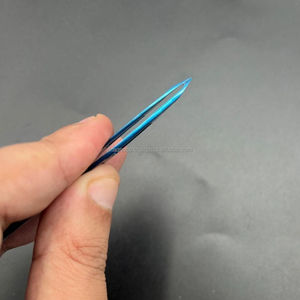 Pinzas para Cejas de Acero Inoxidable con Punta Inclinada Cuadrada de Plasma Azul, Logotipo Personalizado, Profesionales para Dar Forma a las Cejas, Ecológicas - Product Image 3