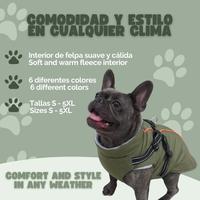Abrigo para Perro con Forro Polar Cálido, 6 Colores, Tallas S-5XL, Incluye Arnés para la Comodidad de tu Mascota