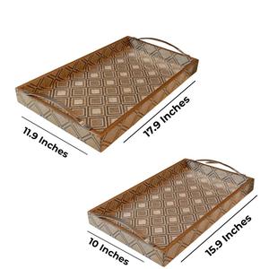 Bandejas Decorativas de Madera Personalizadas, Juego de Bandejas de Diseño Moderno, Bandeja Rectangular de Madera para Decoración del Hogar - Product Image 4
