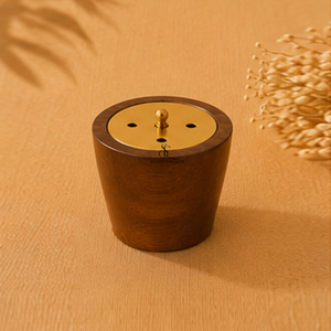 Quemador de incienso moderno de madera con forma ovalada y tapa de latón. Elegante incensario árabe para decoración de lujo del hogar a precio de mayoreo - Product Image 4