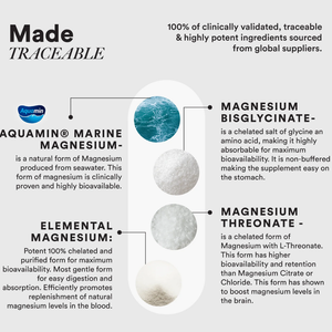 Complejo Triple de Magnesio con Citrato, Glicinato y Malato para la Recuperación Muscular, Apoyo al Sueño, Alivio del Estrés y Relajación - Product Image 5