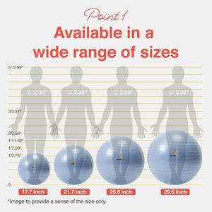 Palla per Esercizi per Equilibrio e Stabilità, Fitness, Yoga, Pilates, Casa, Ufficio, Palestra, Palla per Parto, Gravidanza, Ufficio - Product Image 2