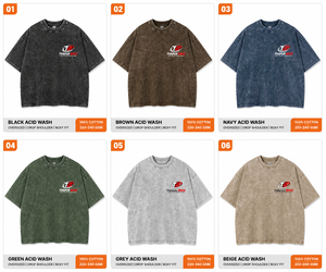 เสื้อยืดคอกลมแขนสั้นทรงหลวมผ้าฝ้าย 220 กรัม ล้างแบบวินเทจ พร้อมคุณสมบัติป้องกันขนร่วง และตัวเลือกการพิมพ์ลายตัวอักษรสำหรับผู้ชาย - Product Image 6