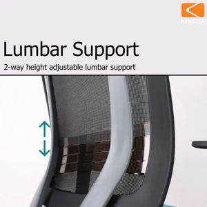 Chaise de bureau en maille KINSHA avec soutien lombaire réglable, design ergonomique pivotant pour usage domestique ou professionnel - Product Image 6