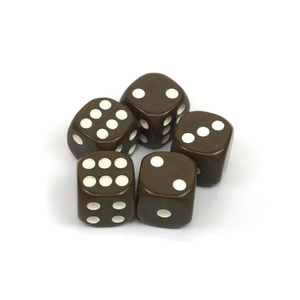 Dados de resina para manualidades, dados redondos con esquinas biseladas y dados poliédricos azules para juegos de rol de mesa. - Product Image 1