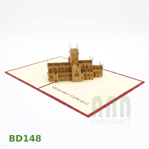 ANN HANDICRAFT Tarjetas Pop-Up 3D Tradicionales de Papel Tallado con Acabado Mate con Diseño de la Catedral de Gloucester - Product Image 3