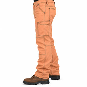 Pantalones de Trabajo de Algodón Color Bronceado para Hombre con Bolsillos Tipo Cargo, Resistentes al Fuego FRC, NFPA 2112 CAT 2, Pantalones de Soldadura - Product Image 3