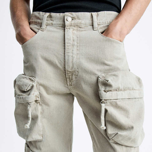 Hot Sale Sweatpants Pattern Baggy Woolen Cargo Pants Fully Customized Street Style Stylish Loose Fit <b>for</b> Men and Women - Product Image 3