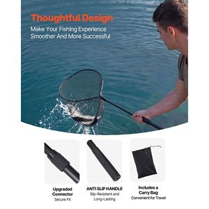 Rete da Pesca Pieghevole Portatile e Leggera in Alluminio 6063 Rinforzato, con Manico Telescopico e Rete Morbida in Nylon - Product Image 4