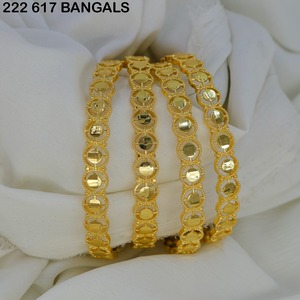 Elegantes Brazaletes de Aleación para Joyería de Moda, Brazaletes de Latón Chapados en Oro con Engaste de Canal, Brazaletes de Aleación Chapados en Oro de Moda - Product Image 1