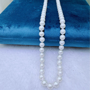 Collar de Perlas de Agua Dulce Naturales de Zhuji, 5-6 mm, Microimpecables, con Fuerte Brillo, Inyección de Oro, Diseño Retro Único - Product Image 4