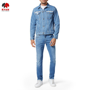 Chaqueta Vaquera Personalizada de Primera Calidad Ryan Pro Gear para Hombre, Cierre de Botones, Acolchada, de Secado Rápido, con Logotipo Personalizado - Product Image 1