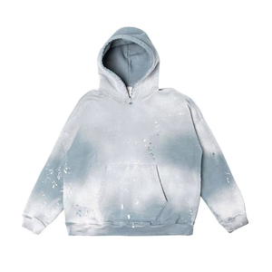 Sweat à capuche en coton épais, style urbain, vêtement de mode, fabrication de logo personnalisé, sweat à capuche délavé à l'acide - Product Image 4