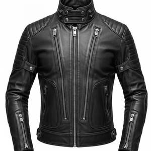แจ็คเก็ตหนังผู้ชายดีไซน์ทันสมัยสั่งทำพิเศษ ผลิตในปากีสถาน แจ็คเก็ตหนังคุณภาพสูงสำหรับผู้ชายและนักขี่มอเตอร์ไซค์ แจ็คเก็ตฤดูหนาว - Product Image 1