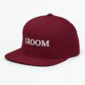 Gorra Snapback de 6 Paneles con Bordado Personalizado para Novio, Visera Plana, Sombrero para Fiesta de Boda, Fabricante Vietnamita, OEM, ODM, Venta al por Mayor de Gorras - Product Image 3