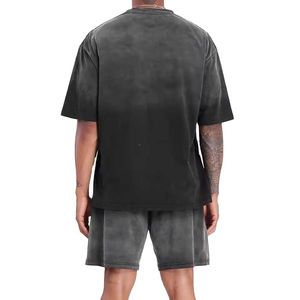 T-shirts d'été pour hommes 100% coton imprimés sur mesure, séchage rapide, ensemble 2 pièces, logo personnalisé, tissu tricoté respirant, Sports Paradise - Product Image 5