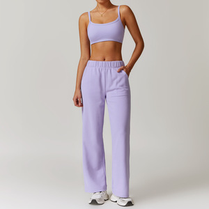 Vêtements de sport en promotion, vêtements de gym, vêtements de yoga, ensemble de soutien-gorge de sport et de pantalon de survêtement, vêtements de yoga pour femmes - Product Image 2
