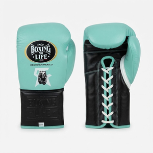 Gants de boxe en cuir rouge à doigts entiers, anti-humidité, avec fermeture à lacets, équipement d'entraînement d'arts martiaux pour adultes - Product Image 2