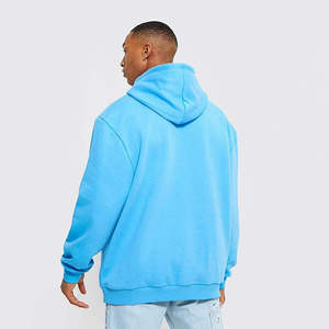 High Quality Custom Oversized Heavyweight Cotton Fleece Men's <b>Hoodie</b> <b>Plain</b> Blank Streetwear Unisex Loose Fit Pullover Sweatshirt - Product Image 3