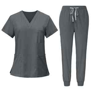 Uniformes Médicos de Alta Calidad para Doctores y Enfermeras, Conjuntos de Uniformes Quirúrgicos de Tela de Algodón/Spandex, Unisex, para Uso Hospitalario, Venta al Por Mayor - Product Image 6