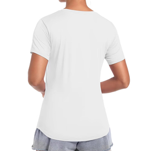 T-shirt à col rond et manches courtes pour femme, coupe ample, léger et respirant, idéal pour l'été - Product Image 2