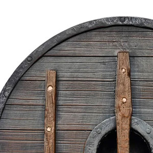 Bouclier Viking Traditionnel en Bois, Design Nordique Fait Main, Idéal pour Costume Historique et Décoration Intérieure - Product Image 3