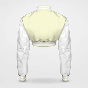 OEM Wholesale Custom Crop Varsity <b>Jackets</b> for <b>Women</b> Wool Sleeves Woolen Crop Letterman <b>Jackets</b> Cropped Baseball <b>Jackets</b> Ladies - Product Image 6