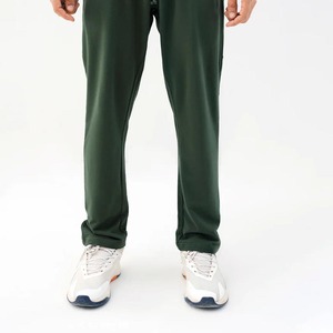 Pantalon de survêtement en coton vert foncé pour homme, taille mi-haute, avec cordon de serrage, décontracté, avec poches, coupe classique, pour l'automne - Product Image 4