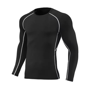 Custom Freediving Nylon Spandex Rash Guard With Anti Chafing Coverstitch Seams And Custom Pattern Short Sleeve <b>Compression</b> <b>Shirt</b> - Product Image 1